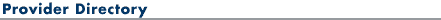 Provider Directory